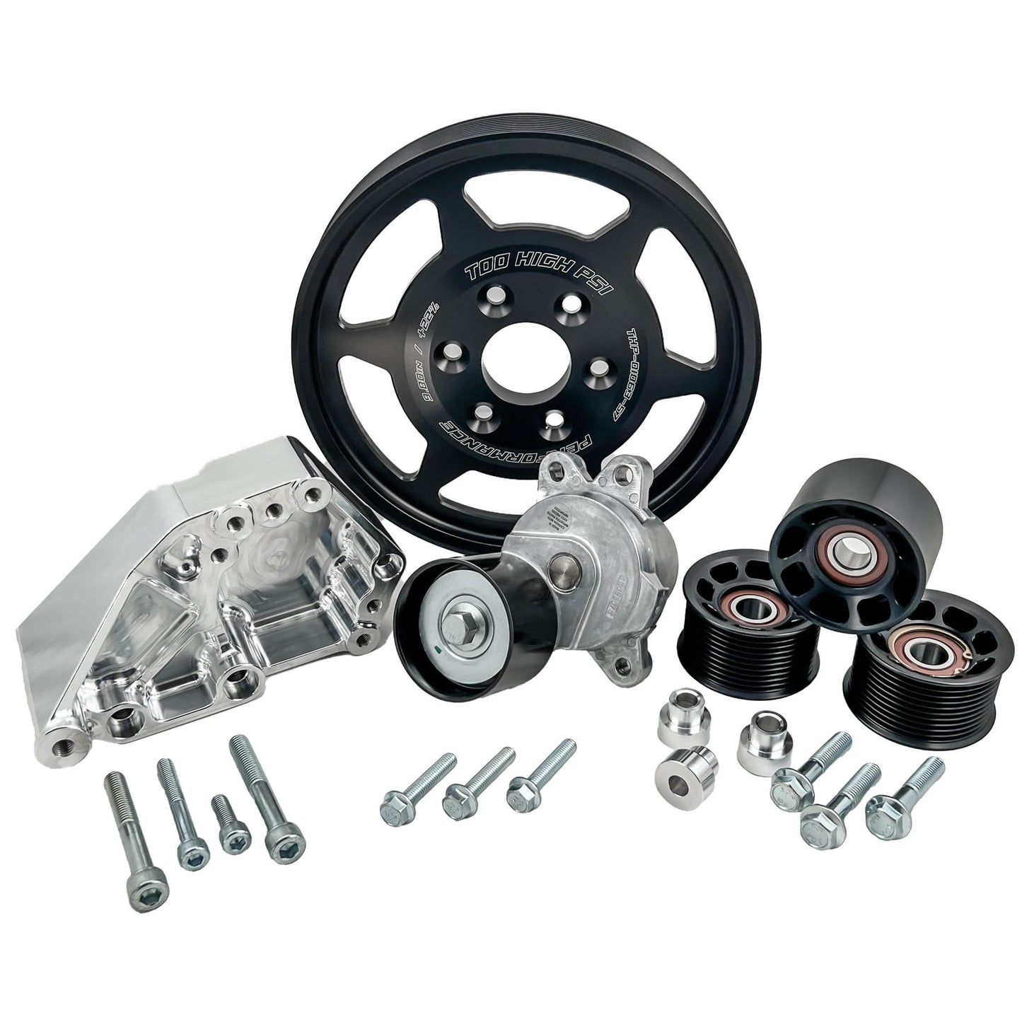 C7 Corvette - LT1/LT4 10 rib Supercharger Drive Package - includes +15% or +22% Lower Pulley