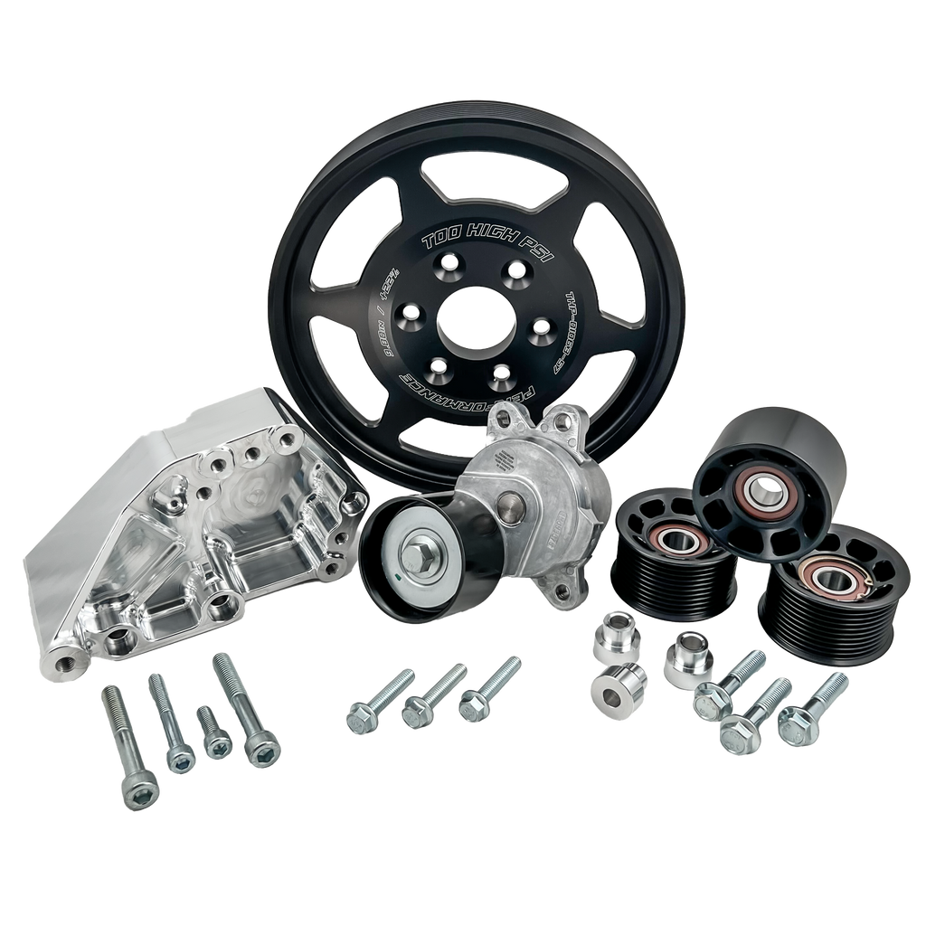 C7 Corvette - LT1/LT4 10 rib Supercharger Drive Package - includes +15% or +22% Lower Pulley